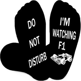 Funny Socks,F1 Socks,Formula 1 Gifts for Men,F1 Gifts,F1 Merchandise,Do Not Disturb I'm Watching F1 Socks,Novelty Gifts for Men,Mens Gift,for Women Grandad Dad Teenage Boys Car Lovers Ideas Presents