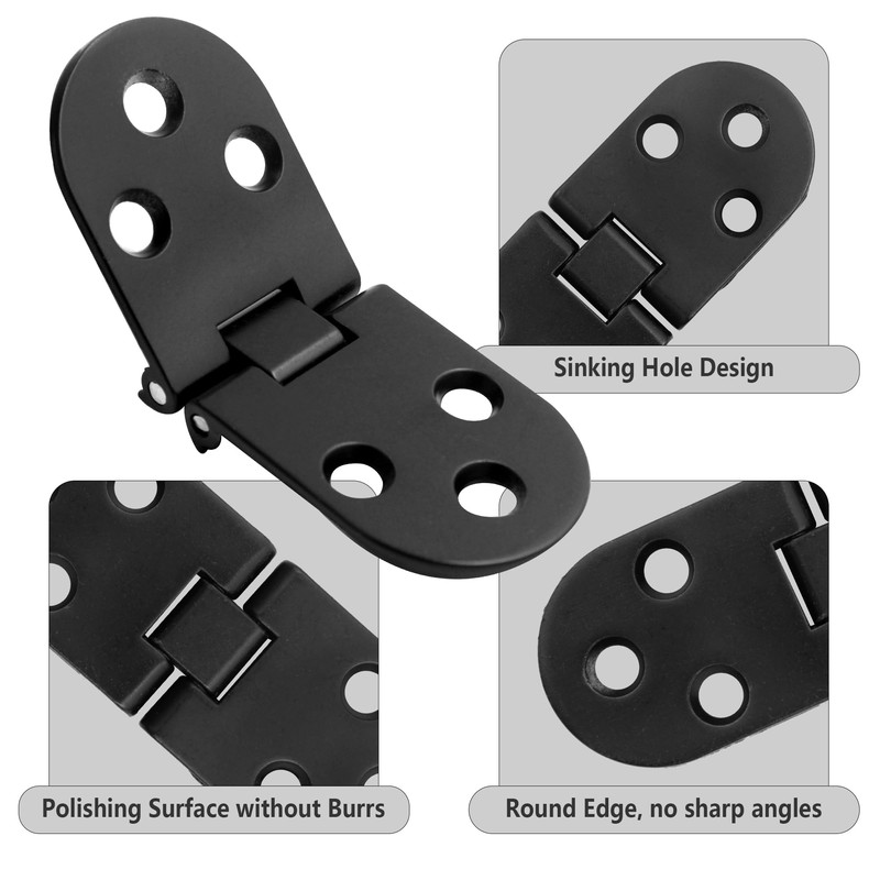 AUXBC Heavy Duty Folding Table Hinges(3.1 x 1.15inch), Zinc Alloy