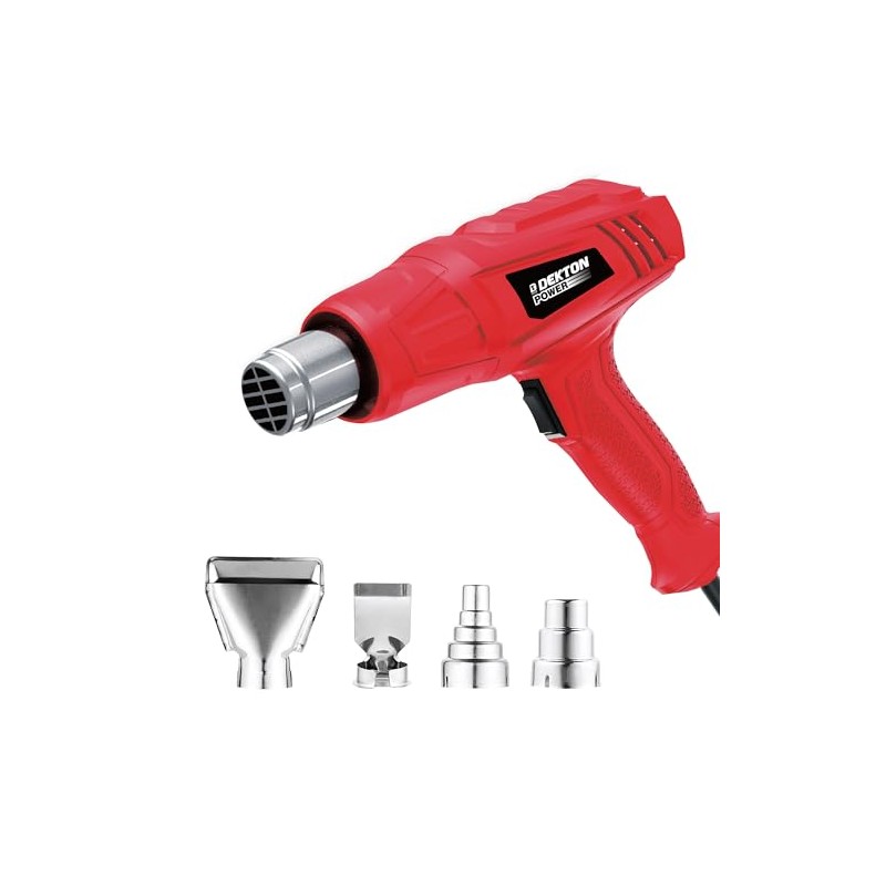 Dekton 2000W Heat Gun-Adjustable Temperature Control| Powerful Heat| Includes 3