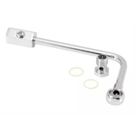 Lipstick Performance Single Feed Chrome Fuel Line Edelbrock / Carter 3/8" NPT Inlet