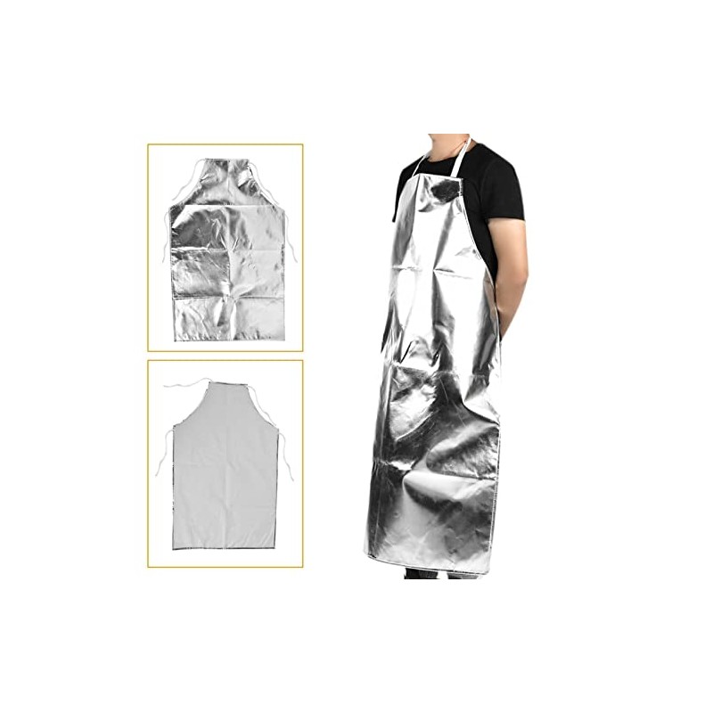 1000 Degree Heat-Resistant Aluminum Foil Apron for High-Temp Safety and
