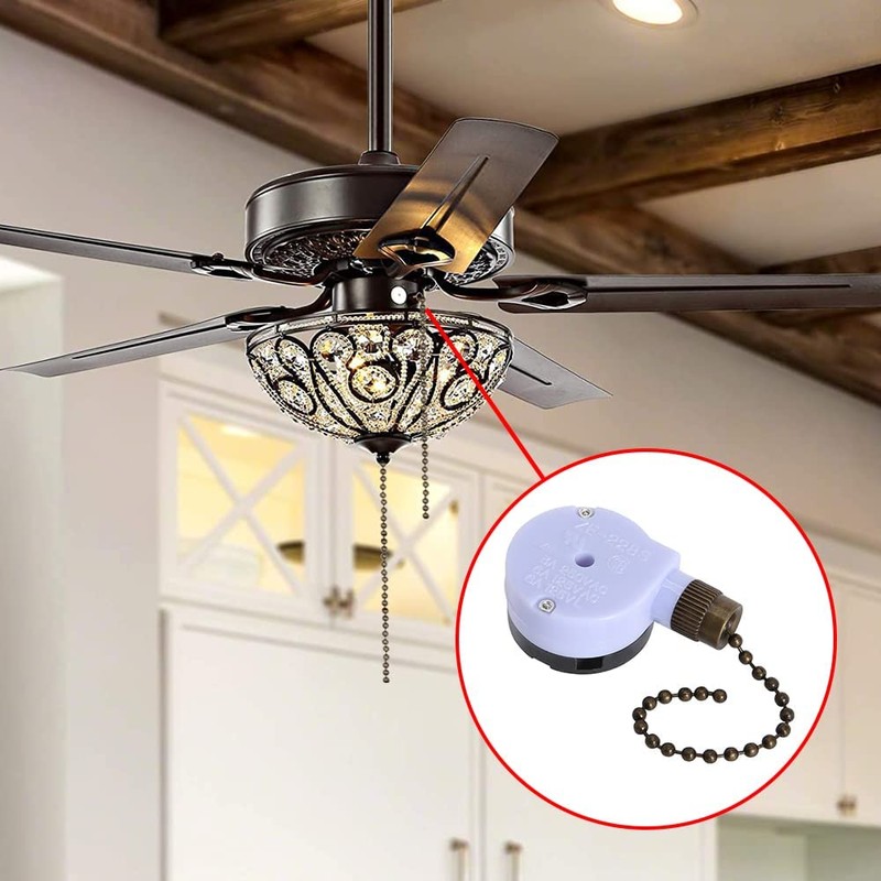 Replacement Ceiling Fan Light Switch, ZE-228s 2 Speed 3 Wire