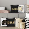 FLDAS Inspirational Black Girl Woman Magic Decorative Throw Pillow Covers,Black