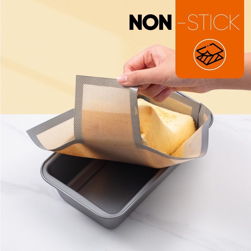Silicone Bread Loaf Pan Liners, 2 pack Nonstick and Reusable