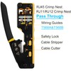 Solsop Pass Through RJ45 Crimp Tool Kit Ethernet Crimper CAT5