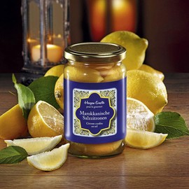 Hagen Grote Moroccan Salt Lemons Quartered, 12oz Jar, Untreated in Salt, No Bitter Substances, Fresh Flavor for Exotic Dishes