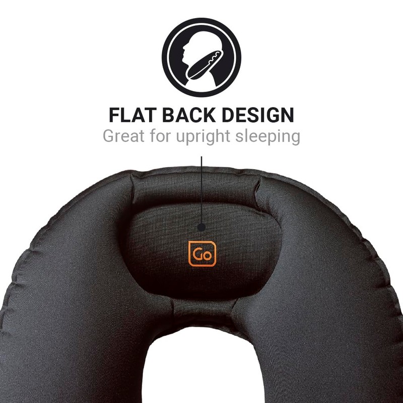 Go Travel Compact Snoozer Inflatable Travel Pillow - Black -