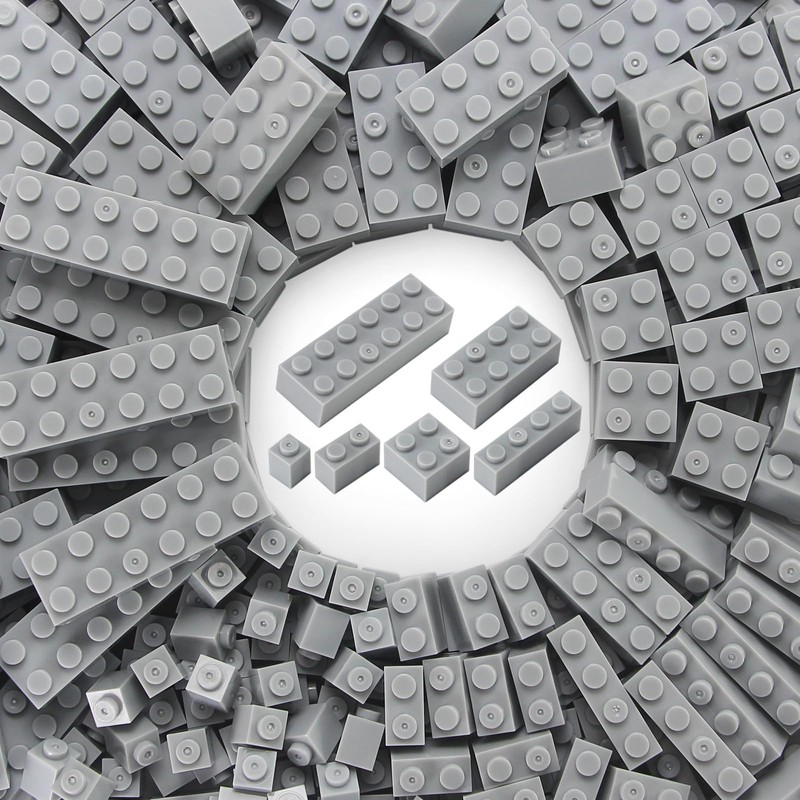 Feleph Building Bricks Bulk Mixed 1x1, 1x2, 2x2, 1x4, 2x4,