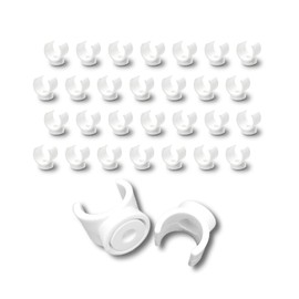 Incauca 30 PCS PEX Pipe Clamps 3/4 Inch, 20mm U-Shaped Clamps Holder, Pipe Hangers Clips Support Bracket Socket, White Tubing Clamp Tool for PVC Water Pipes & Tubing Hoses