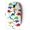 KawaiiMouse [ Optical 2.4G Wireless Mouse ] Dinosaur Pattern White