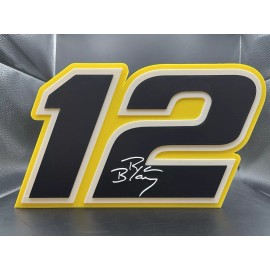 Ryan Blaney 12 Logo Sign Display | 3D Wall Desk Shelf Art
