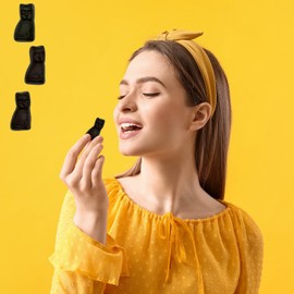 Fruidles Black Licorice Cats, Dutch Licorice Candy Gummies (4.4lb)