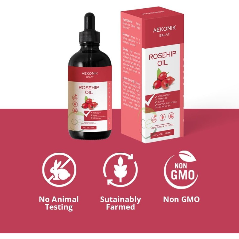 Aceite de Rosa Mosqueta Aekonik – Reduce cicatrices y arrugas,