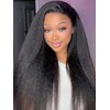 Kinky Straight Half Wig Human Hair 3 In 1 Seamless