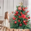 Haneye 14 Pack 7.8 Inch Christmas Red Berry Stems for