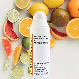 Crema reafirmante antienvejecimiento para rostro y cuello, hidratante, 1,7 oz. Totalmente natural, vegana y con ciencia avanzada, con vitamina E, vitamina B3, vitamina C y antioxidant