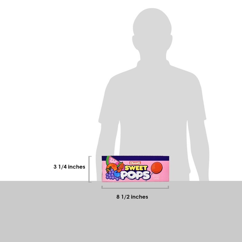 Charms Sweet Pops Lollipops - Individually Wrapped Candy Suckers -