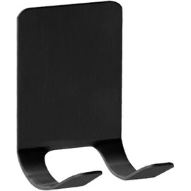 Black Razor Holder for Shower, Stainless Steel Razor Holder Hooks, Waterproof Self-Adhesive Shaver Holder Hanger Hooks for Bathroom Kitchen to Organize Loofah Robe Towel Plug Coat Robe and Towel Hooks