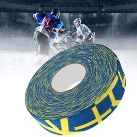 Drfeify Hockey Protective Tape, Imitation Cotton Cloth 2.5cm x 25m Hockey Protective Tape Ice Hockey Grips Stick Tapes(Yellow Plus Sign)