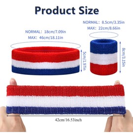 Sweatband Headband, 3 Pieces Sports Headband Men Women Sports Sweatbands Sports Headband Fitness Arm Sweatband Set for Men and Women Football Baseball Basketball Football Boxing