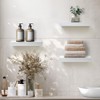 AHDECOR White Floating Shelves Set of 3 - Modern Wall