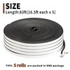 Yotache Weather Stripping Door Seal Strip 1/4" x1/8", 5 Rolls
