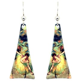 Dancer Degas Earrings by d'ears Non-Tarnish Sterling Silver French Hook Ear Wire