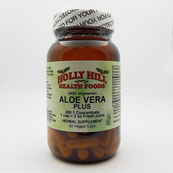 Holly Hill Health Foods, 100% Vegetarian Aloe Vera (200:1), 60 Vegetarian Caps
