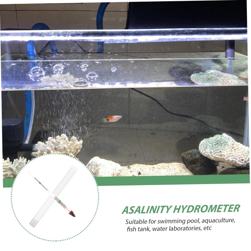 NOLITOY 1set Aquarium Accurate Fish Tank Hydrometer for Seawater Testing