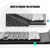 ELIATER Portable Bluetooth Keyboard with Leather Case Cover with for