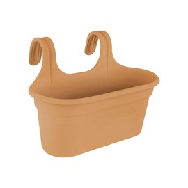 elho Green Basics Easy Hanger L 35 - for Indoor & Outdoor - 100% Recycled Plastic - Ø 36.0 x H 26.0 cm - Brown/Mild Terra