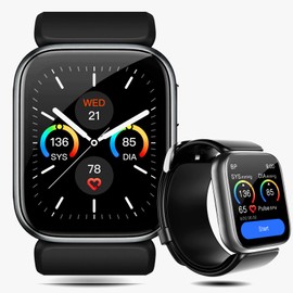 Smart Watch Blood Pressure, 1.95'' Blood Pressure Monitor Watch with Air Pump Cuff, Blood Pressure Watch for Sleep and Sports Tracking for Android iOS Supports Reminder Monitoring, Data Sharing etc