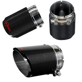 Carbon Fiber Dual Exhaust Pipe Tail Muffler Tip Exhaust Tip Compatible with 10th Gen Honda Civic 2016-2021