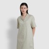 JAJU [JAJU] Women's Cotton Runner 5-part Pajama Dress_Khaki Grey
