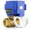 U.S. Solid 1" Motorized Ball Valve 85-265V AC Brass Electrical