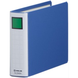 キングジム キングファイル A5 ヨコ 300枚収納 両開き 2443A 青