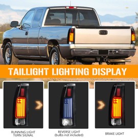 Youxmoto LED Tail Lights Assembly for Chevy GMC Silverado Sierra C/K 1500 2500 3500 1988-1999, Suburban C/K 1992-1999, Blazer 1992-1994, Tahoe 1995-1999, Yukon 1992-2000