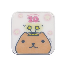 Gran Sank Capibara's 20th Anniversary USB/USB Type-C AC Adapter (White) USB Charger, Foldable Plug, Total 3.4A Output, USB-A & Type-C Ports, Smartphone Charging, Compact, For Travel, Business Trips