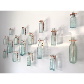 Handmade 1 in Floating Copper Hanger For Antique Bottle Collection Display Single Clamp