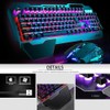 Wireless Gaming Keyboard and Mouse Combo with Rainbow LED Backlit