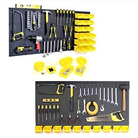 WallPeg - Ultimate Garage Organization Solution! 48" Wide Kit (PK 129 B) Peg board Wall Organizer, Garage Shelving, Tool & Garden Tools Storage, Craft Organizer with Locking Pegboard Hooks