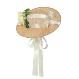 COSDREAMER Victorian Hat Womens Girls Tea Party Hats Vintage Flowers Flat Hat (P)