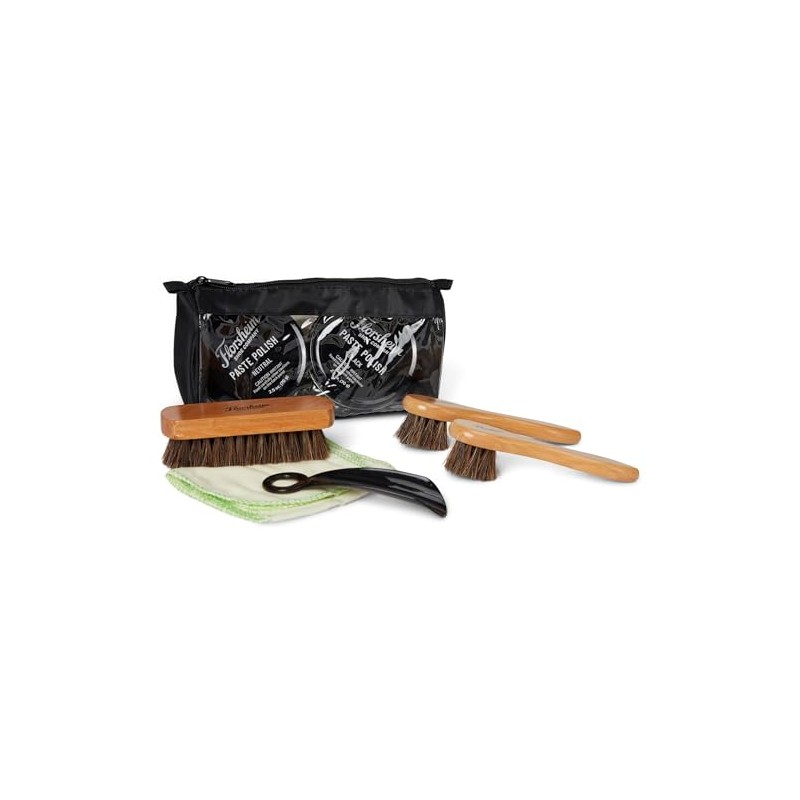 Florsheim Mens Deluxe Travel Pack Pro Shine Kit Black One