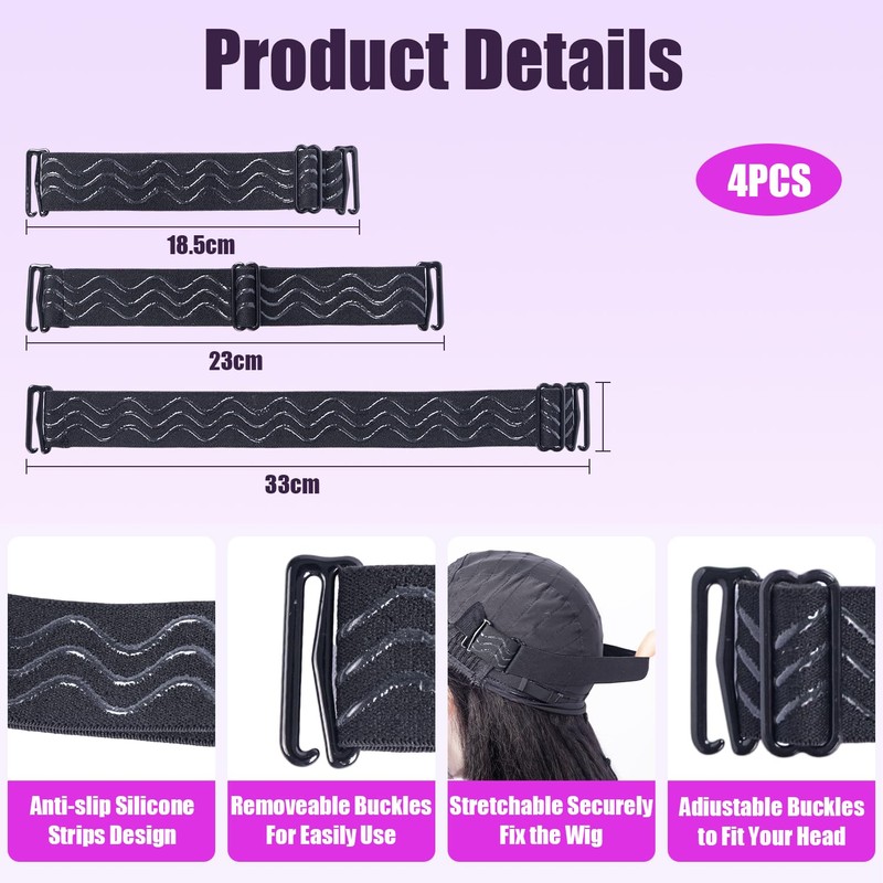 4 PCS Adjustable Elastic Band for 3 in 1 Half