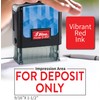 Shiny for Deposit Only Stamp Self Inking Rubber Stamp, 1/2"