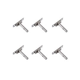 LIKERAINY Heavy Duty Brackets Concealed Shelf Bracket 12 x 79 mm Wall Mounting Floating Shelf Support Invisible Wall Shelf Support Steel Pack of 6