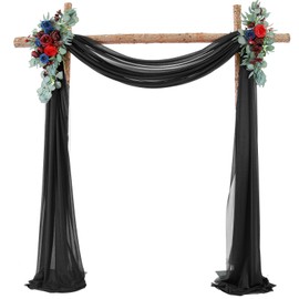 Wedding Arch Draping Fabric Black Backdrop Curtain Drape  Easy to Clean for Wedding Parties Events Decor