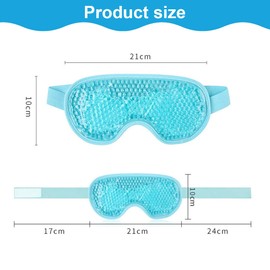 AYVRUOP Eye Mask, Cooling Mask, Face Cooling Mask for Migraines, Headaches, Swollen, Tired Eyes, Dark Circles, Sinus Pain, Ice Eye Mask (Blue)
