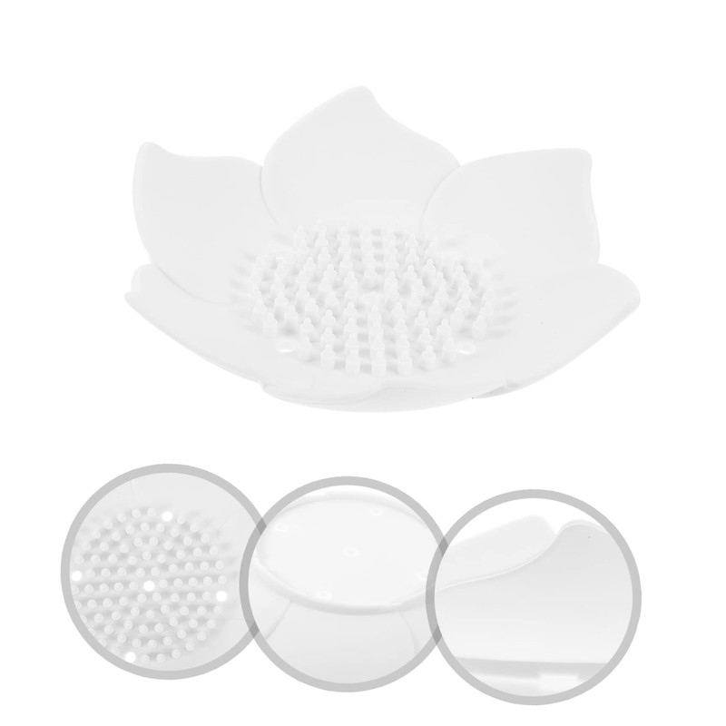 LABRIMP 2pcs Flower Soap Holder Self-draining Flower Shaped Soap Dish
