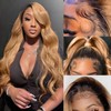 Honey Blonde Lace Front Wigs Human Hair 13x6 Ombre HD
